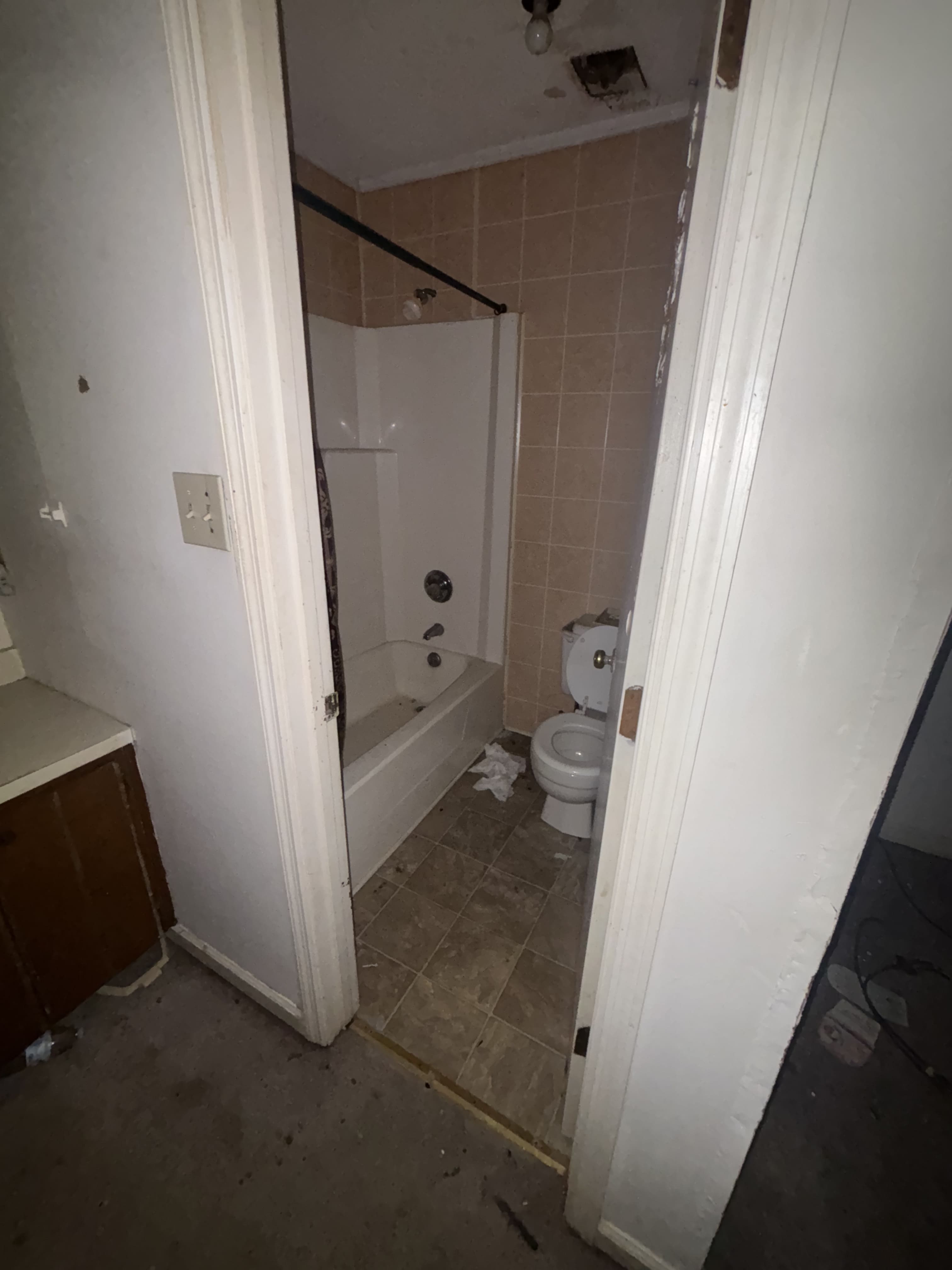 Bathroom — ceiling damage, deteriorated, Fayetteville NC