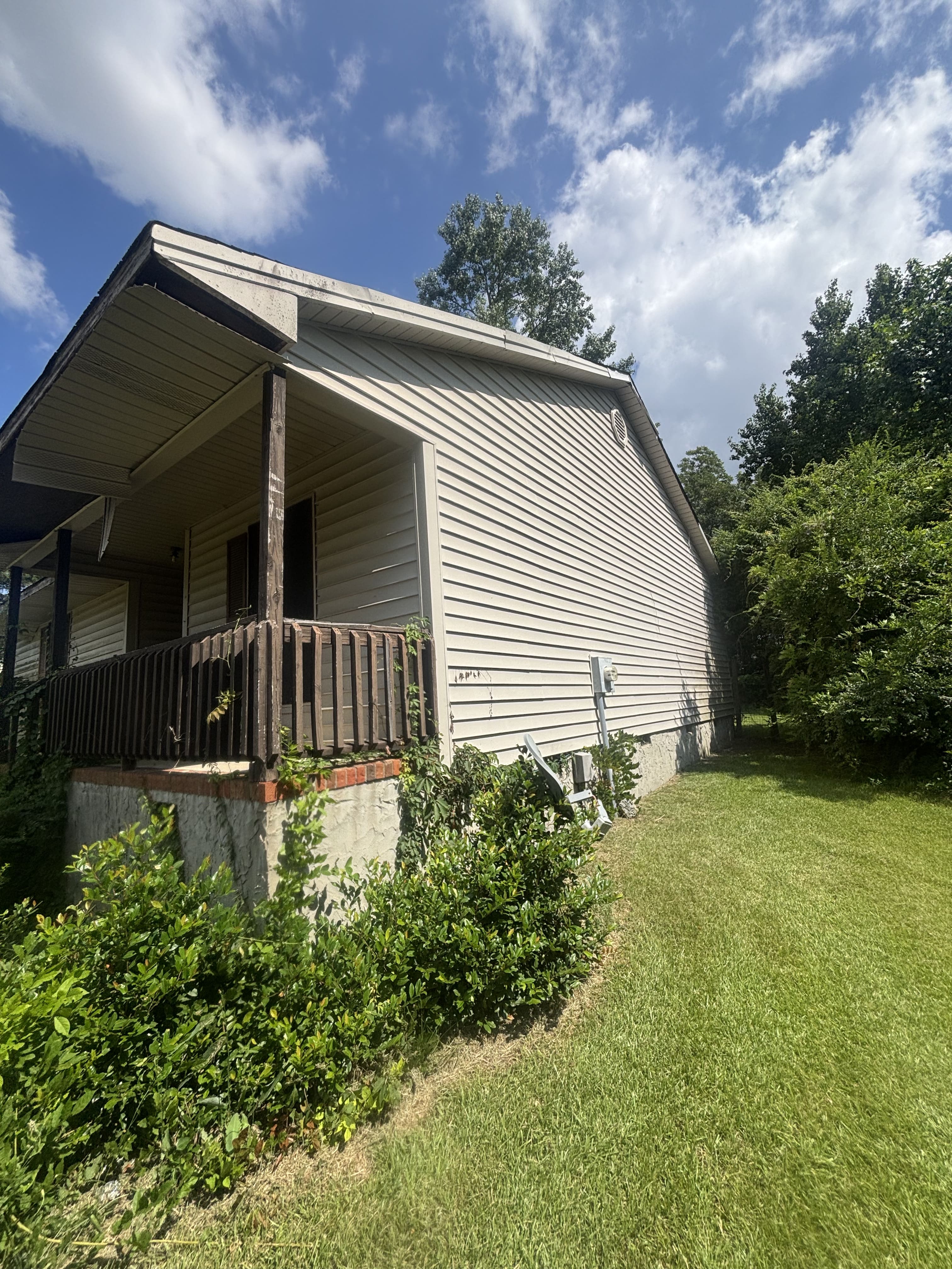 Exterior porch angle — weathered, Fayetteville NC